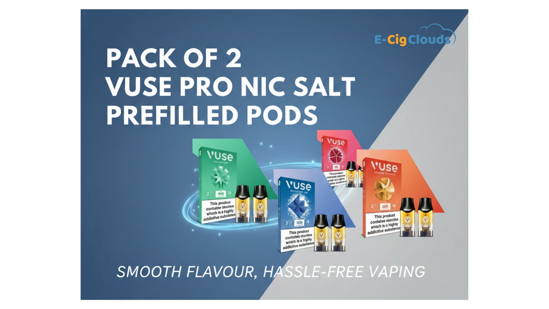 Pack of 2 VUSE PRO Nic Salt Prefilled Pods – Smooth Flavour, Hassle-Free Vaping Pack of 2 VUSE PRO Nic Salt Prefilled Pods – Smooth Flavour, Hassle-Free Vaping